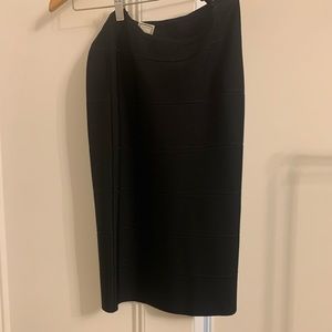 Herve leger black pencil skirt